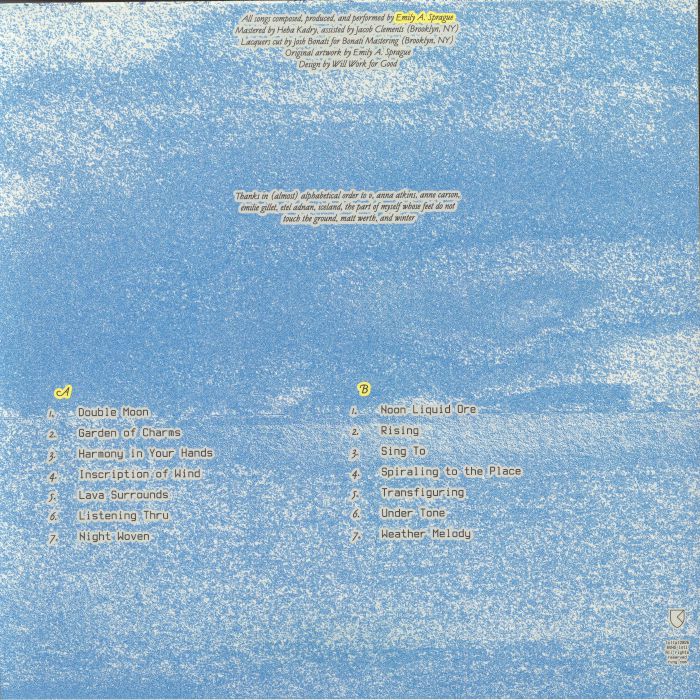 Emily A. Sprague – Cyano (LP, Sky Blue, Rvng Intl., 2026) Back Cover