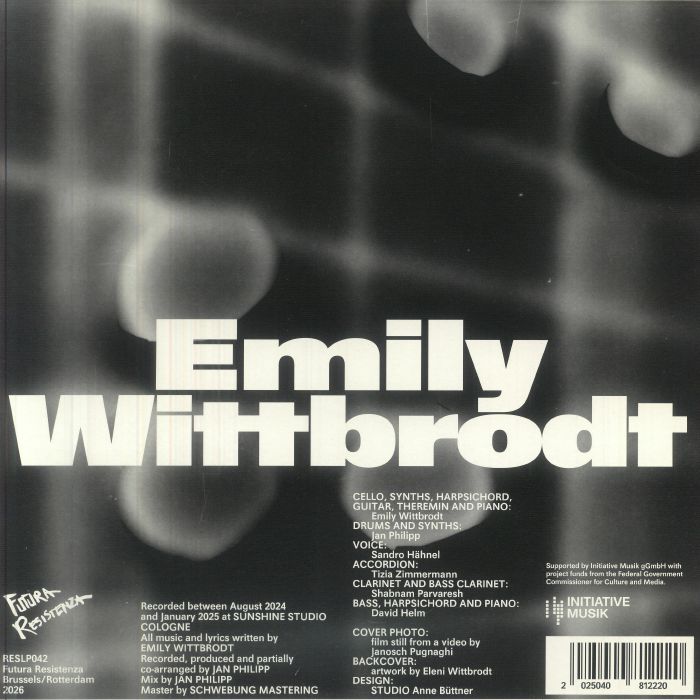 Emily Wittbrodt – Wearing Words (LP, Futura Resistenza, 2026) Back Cover