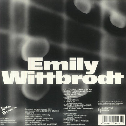 Emily Wittbrodt – Wearing Words (LP, Futura Resistenza, 2026) Back Cover
