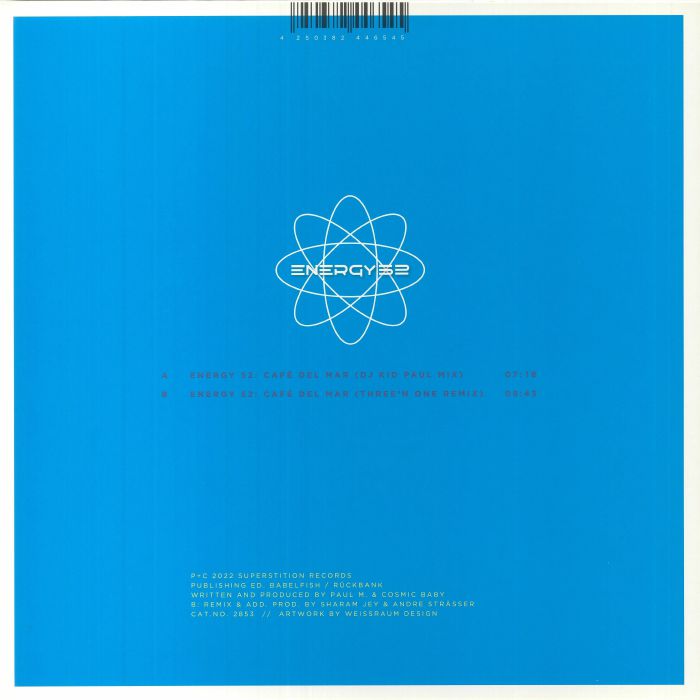 Energy 52 – Café Del Mar (12", 30 Years Anniversary, Superstition, 2022) Back Cover