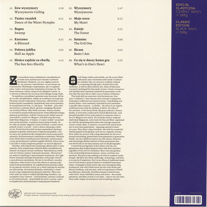 Envee – Wyszymory (LP, U Know Me Records, 2026) Back Cover