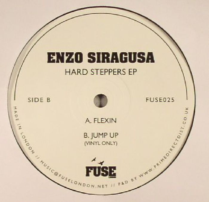Enzo Siragusa – Hard Steppers EP (12", Fuse London, 2016) Back Cover