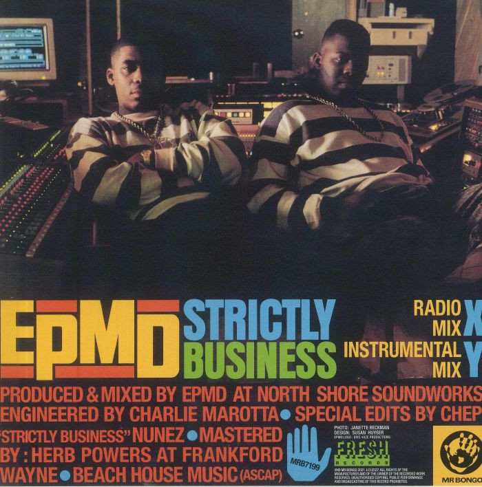 EPMD – Strictly Business (7", Mr Bongo, 2022) Back Cover