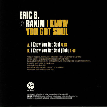 Eric B. And Rakim – I Know You Got Soul (7", Mr Bongo, 2021) back cover