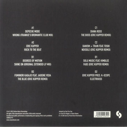 Eric Kupper – A Lifetime In Dance Music (2x12", SoSure Music, 2025) back cover