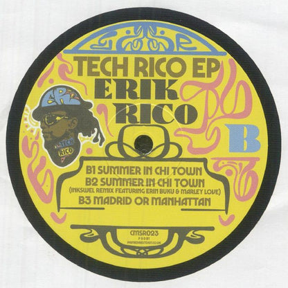 Erik Rico – Tech Rico EP (12", Cosmocities Records, 2026) Back Cover
