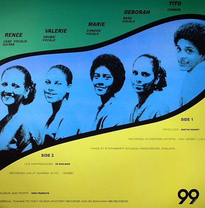 ESG – ESG (12", Blue & Silver Labels, 99 Records, 2017) Back Cover