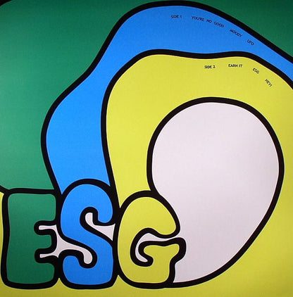 ESG – ESG (12", Blue & Silver Labels, 99 Records, 2017) Front Cover