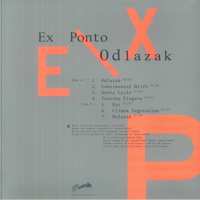 Ex Ponto – Odlazak (LP, booklet, Research, 2026) Back Cover
