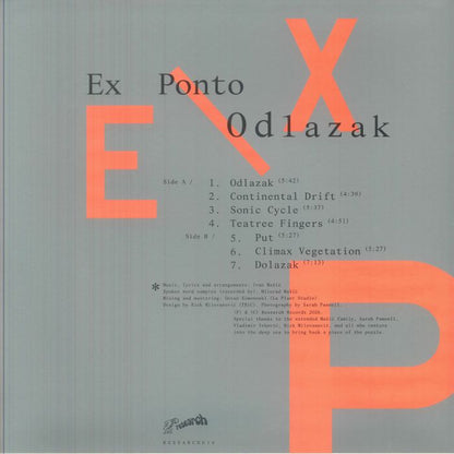 Ex Ponto – Odlazak (LP, booklet, Research, 2026) Back Cover