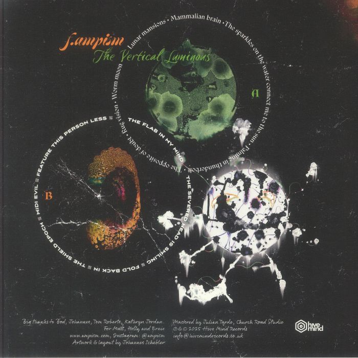 F Ampism – The Vertical Luminous (LP, Hive Mind, 2026) Back Cover