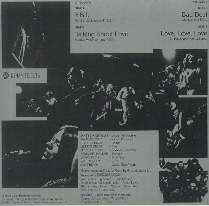 F.B.I. – 45's Collection  (2x7", Dynamite Cuts, 2021) Back Cover