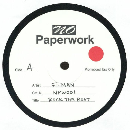 F-Man – Rock The Boat (12", No Paperwork, 2026) Front Cover