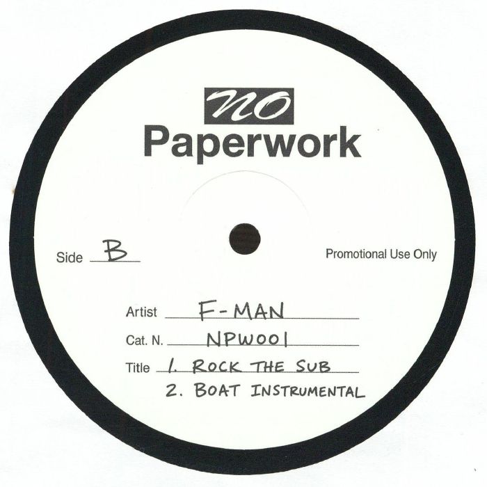 F-Man – Rock The Boat (12", No Paperwork, 2026) Back Cover