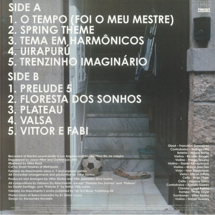 Fabiano do Nascimento & Vittor Santos Orquestra – Vila (LP, Far Out Recordings, 2026) Back Cover