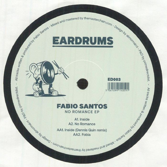 Fabio Santos – No Romance EP (12", EARDRUMS, 2026) Front Cover