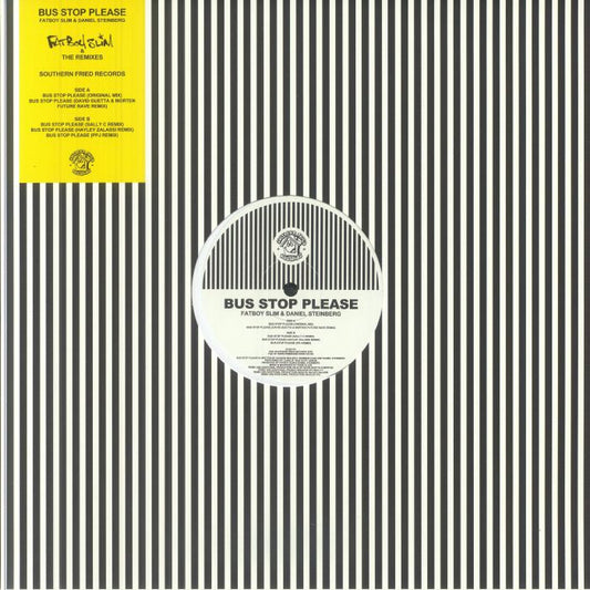 Fatboy Slim Daniel Steinberg – Bus Stop Please (12", Southern Fried Records, 2025) Front Cover