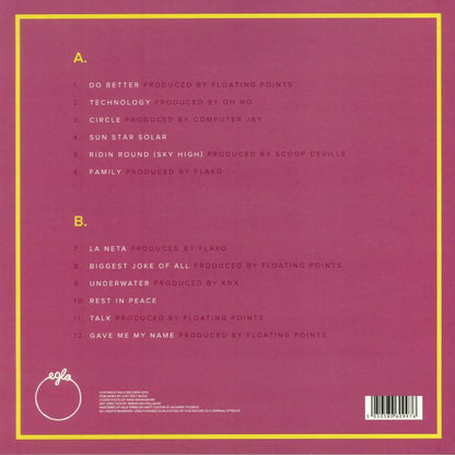 Fatima – Yellow Memories (LP, Eglo Records, 2014) Back Cover