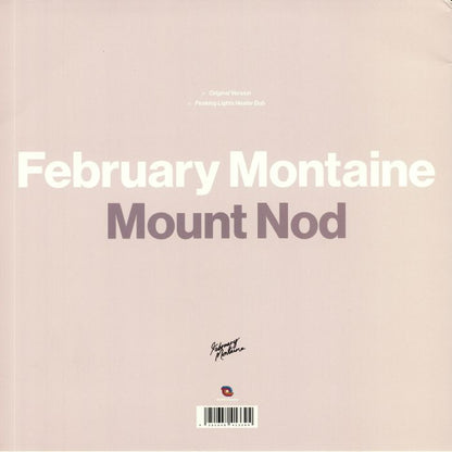 February Montaine – Mount Nod (12", White, Be With Records, 2020) Back Cover