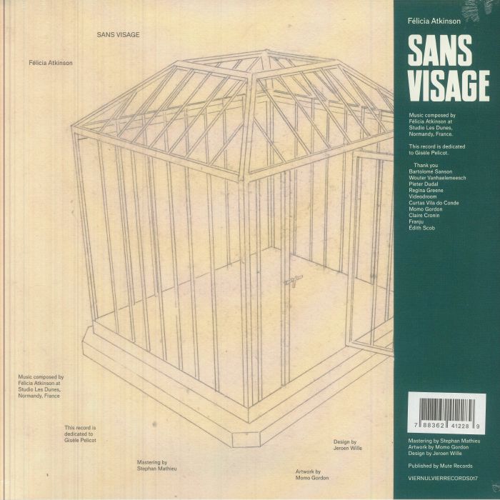 Félicia Atkinson – Sans Visage (LP, VIERNULVIER Records, 2026) Back Cover