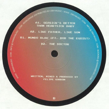 Felipe Gordon – Seasick Is Better Than Heartsick Baby EP (12", Chiwax, 2024) Back Cover