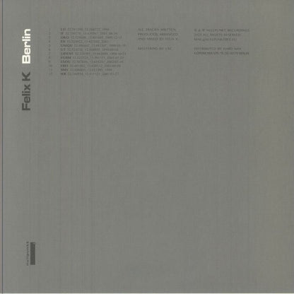 Felix K – Berlin (3x12", Grey Marbled, Nullpunkt, 2025) Back Cover