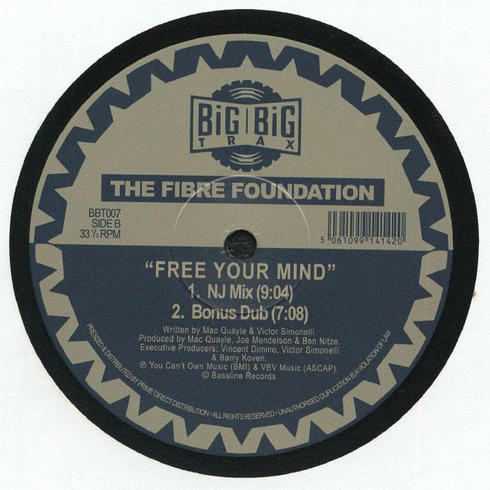 Fibre Foundation – Free Your Mind (12", Big Big Trax, 2026) Back Cover