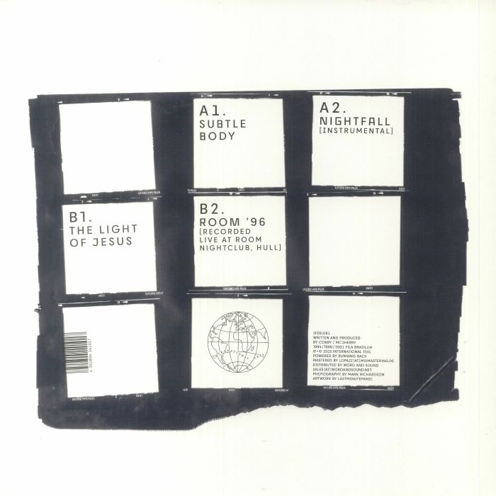 Fila Brazillia – Subtle Body (12", International Feel Recordings, 2023) Back Cover