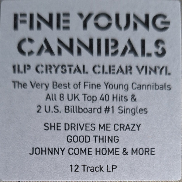 Fine Young Cannibals – FYC 40 (LP, Crystal Clear, London Records, 2025) Back Cover