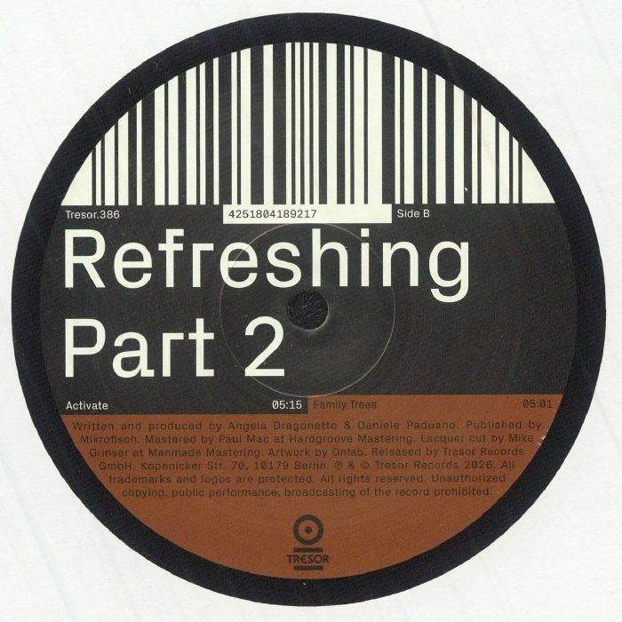 Fireground – Refreshing Part 2 (12", Tresor, 2026) Back Cover