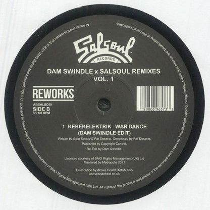 Dam Swindle – Dam Swindle x Salsoul Remixes Vol. 1 (12", Salsoul Records, 2026) Back Cover