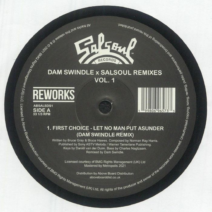 Dam Swindle – Dam Swindle x Salsoul Remixes Vol. 1 (12", Salsoul Records, 2026) Front Cover