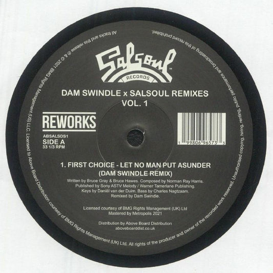 Dam Swindle – Dam Swindle x Salsoul Remixes Vol. 1 (12", Salsoul Records, 2026) Front Cover