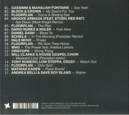 Floorplan – Fabric Presents (CD, Fabric Records, 2025) Back Cover