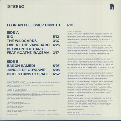 Florian Pellissier Quintet – Rio (LP, Hot Casa Records, 2021) Back Cover