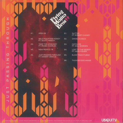 Flying Mojito Bros – Just Passing Through (LP, Ubiquity, 2026) Back Cover