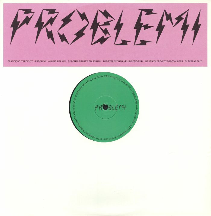 Francisco D'ARGENTO – Problemi (12", Claptrap, 2026) Front Cover