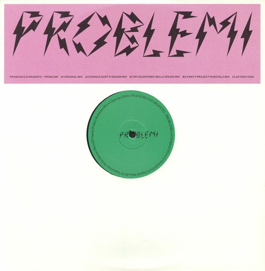 Francisco D'ARGENTO – Problemi (12", Claptrap, 2026) Front Cover