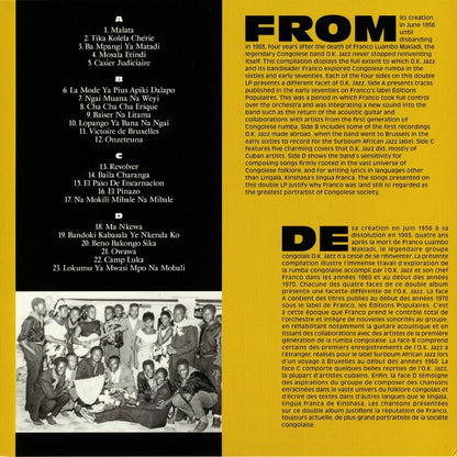 Franco Et L'Orchestre O.K. Jazz – La Rumba De Mi Vida (2xLP, Planet Ilunga, 2025) back cover