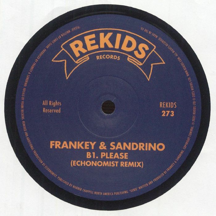 Frankey & Sandrino – Please EP (12", REKIDS, 2025) back cover