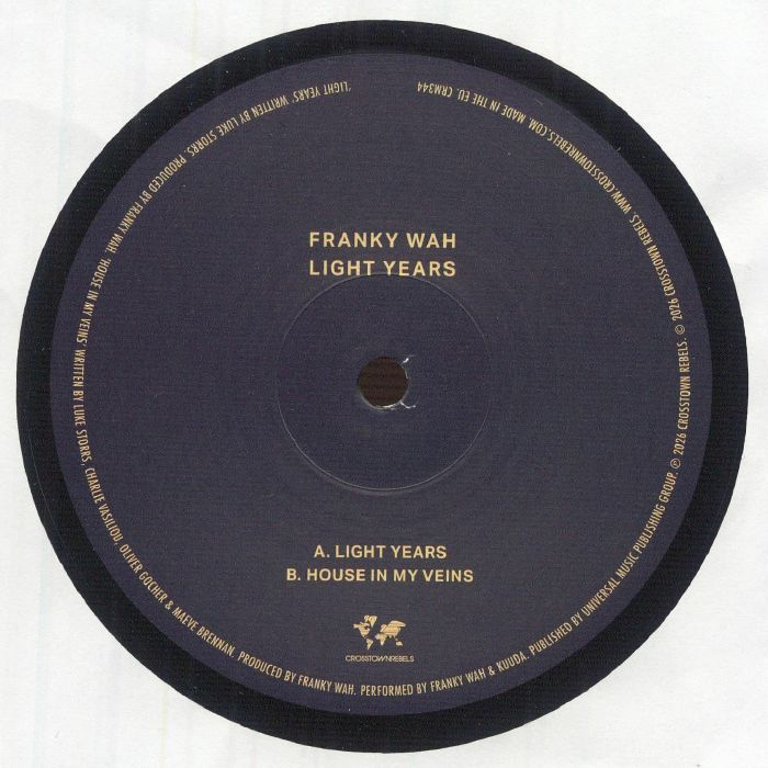 Franky Wah – Light Years (12", Crosstown Rebels, 2026) Front Cover