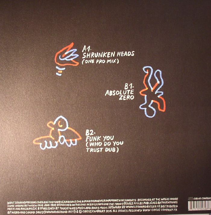 Freaks – Stuff We Forgot Vol.1 (12", Circus Company, 2015) Back Cover