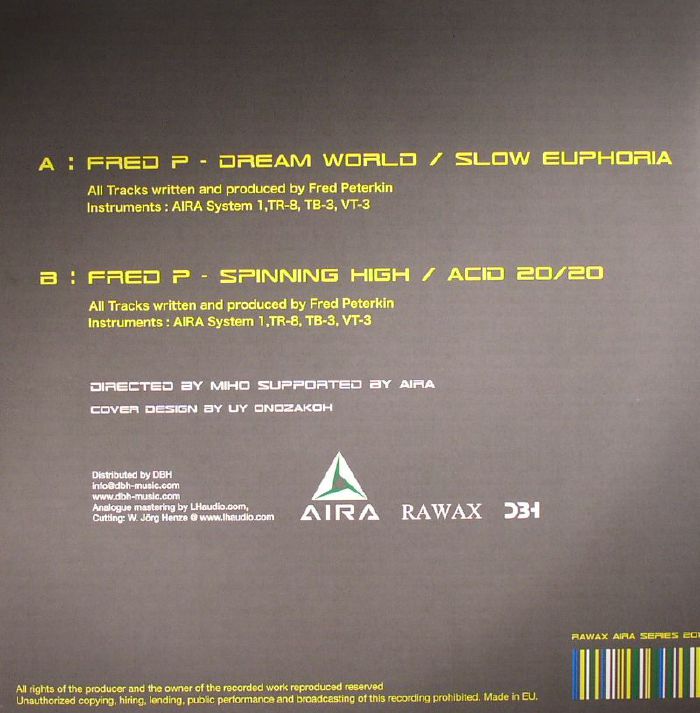 Fred P – Rawax Aira Series Vol 3 (12", Rawax, 2015) Back Cover