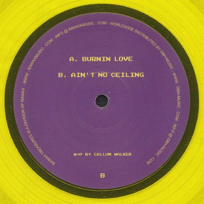 Fresh & Low – Burnin Love (12", Transparent Yellow, Rawax, 2025) Back Cover
