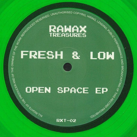 Fresh & Low – Open Space EP (12", GREEN, Rawax, 2024) Front Cover