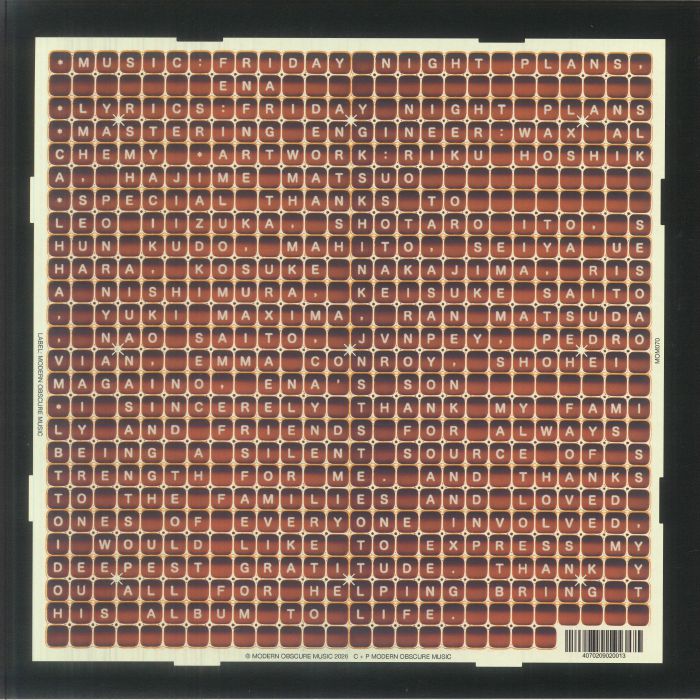 Friday Night Plans – Blue Hour (LP, Modern Obscure, 2026) Back Cover
