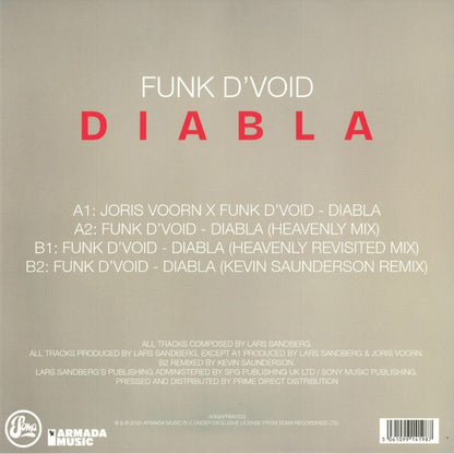 Funk D'Void – Diabla (12", Armada, 2026) Back Cover