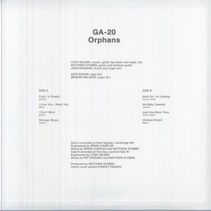 Ga 20 – Orphans (LP, Colemine, 2026) Back Cover