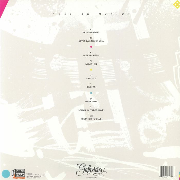 Galaxians – Feel in Motion (2xLP, Some Pulp Recordings, 2026) Back Cover