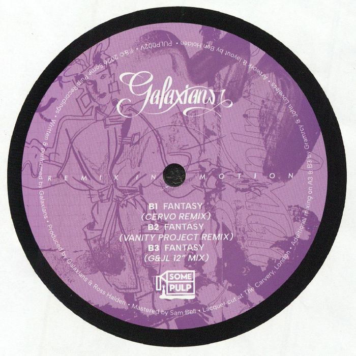 Galaxians – Remix In Motion (12", Some Pulp Recordings, 2026) Back Cover